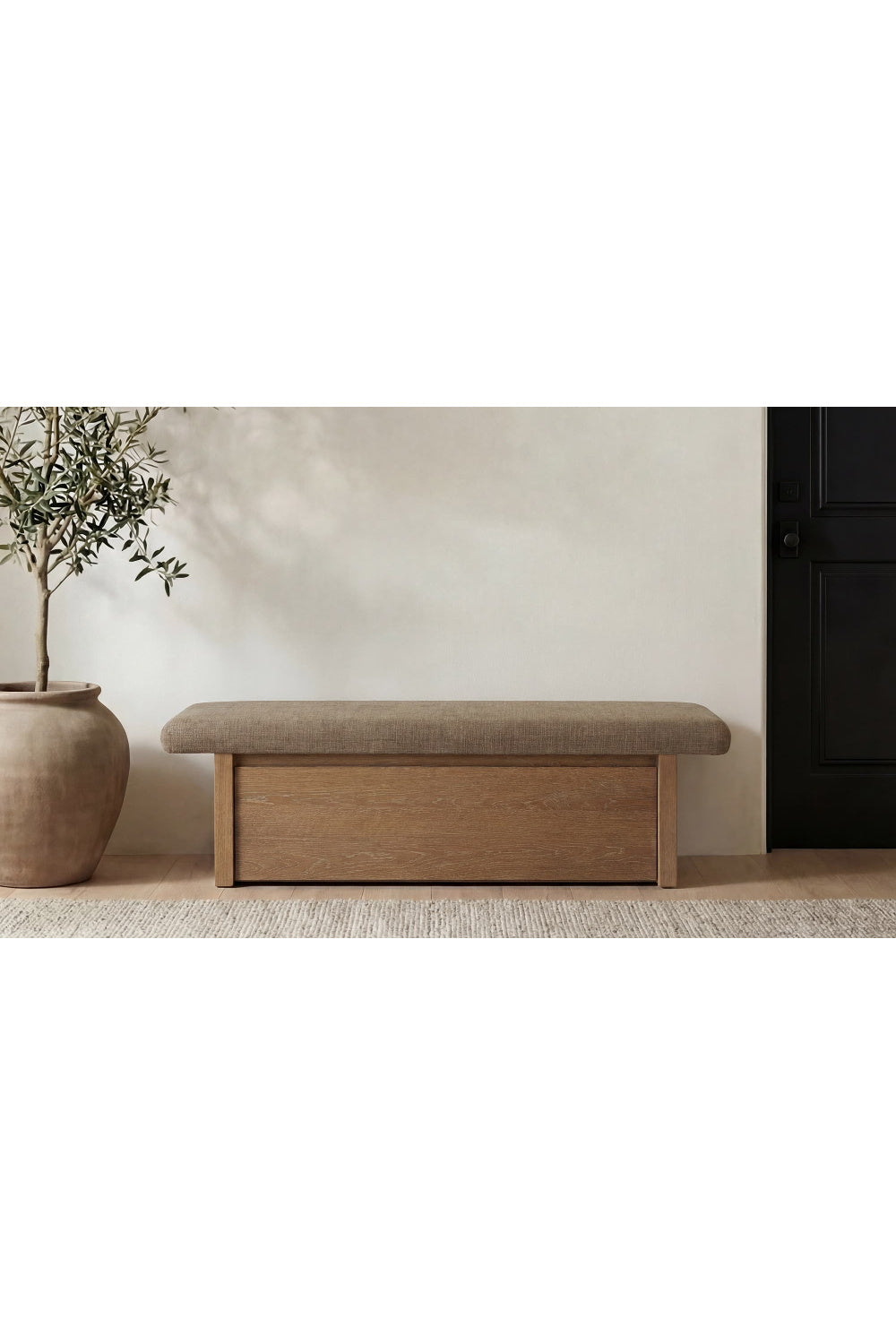 Modern European furniture - Chenille Storage Bench - www.oroa.com | Oroa.com
