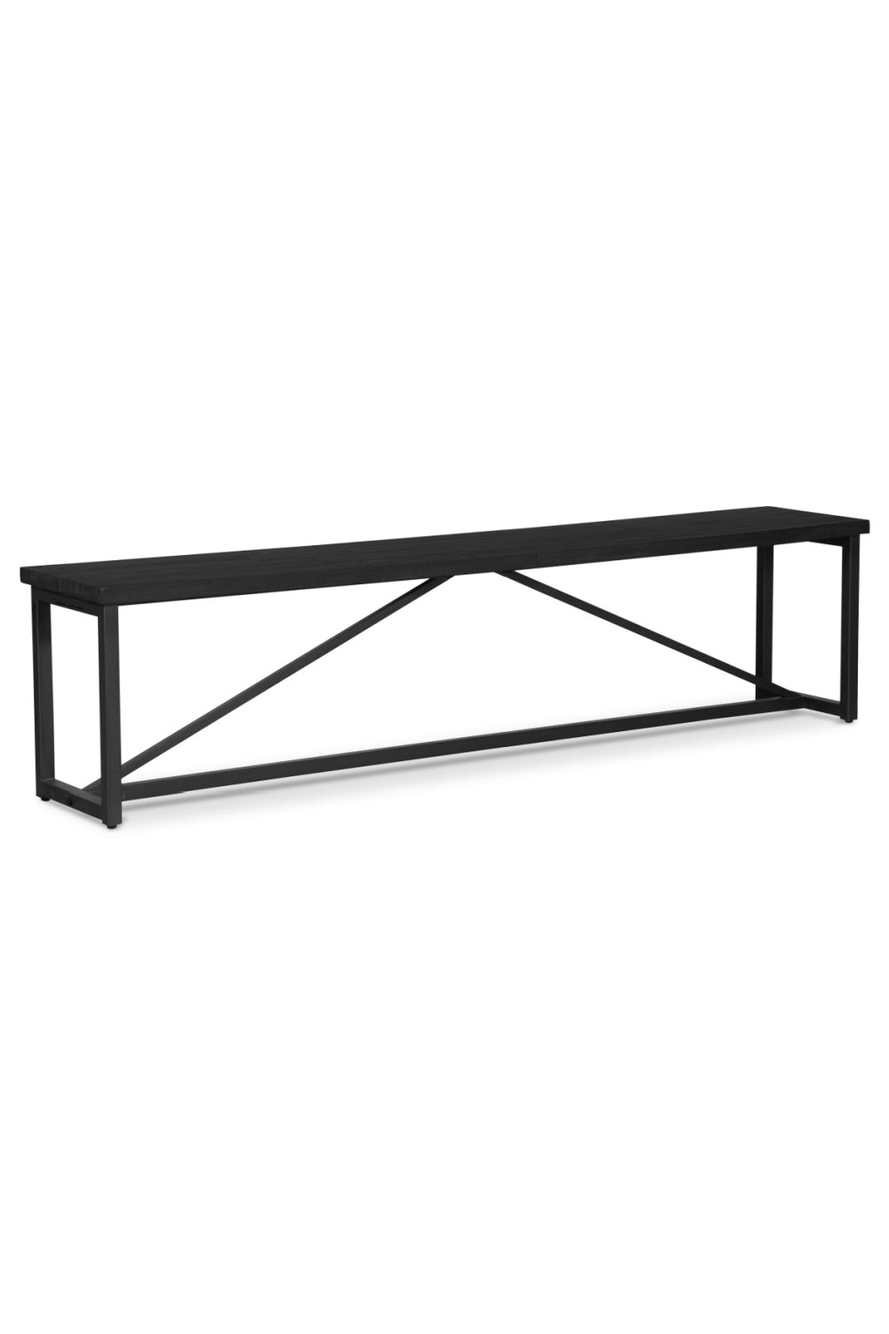 Modern European furniture - Black Pine Wood Bench - www.oroa.com | Oroa.com