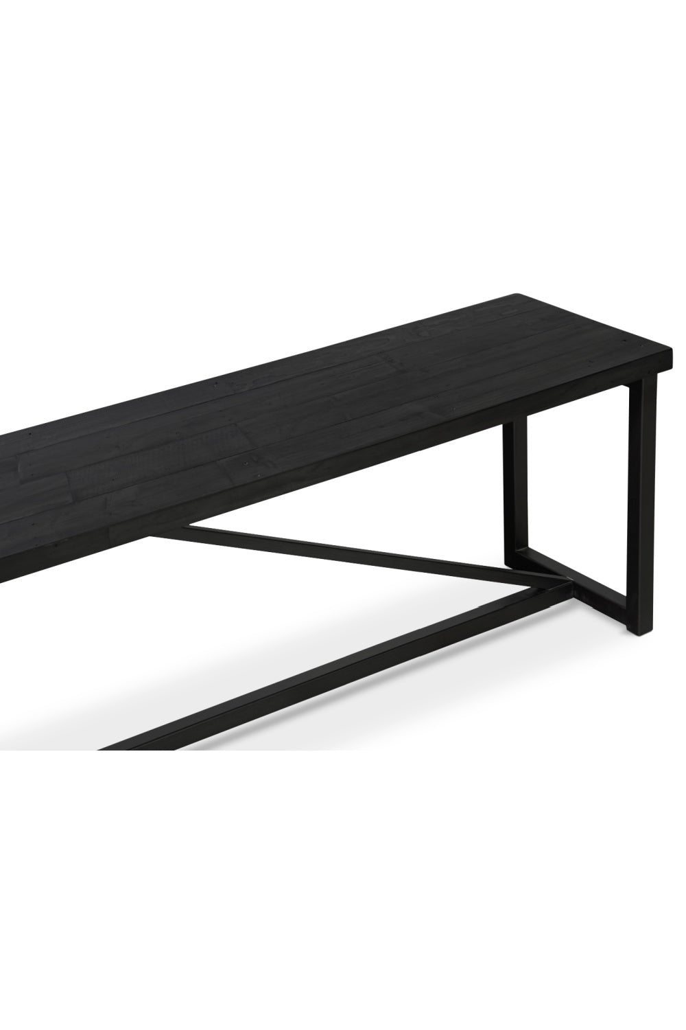 Modern European furniture - Black Pine Wood Bench - www.oroa.com | Oroa.com