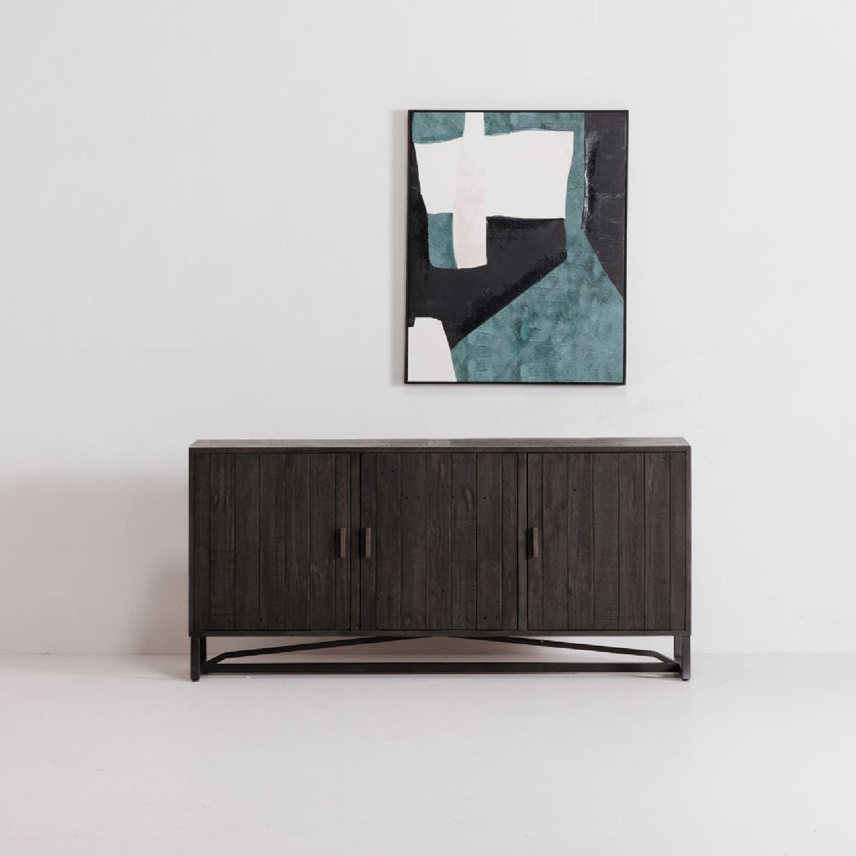 Modern European furniture - Slatted Pine 3-Door Sideboard - www.oroa.com | Oroa.com