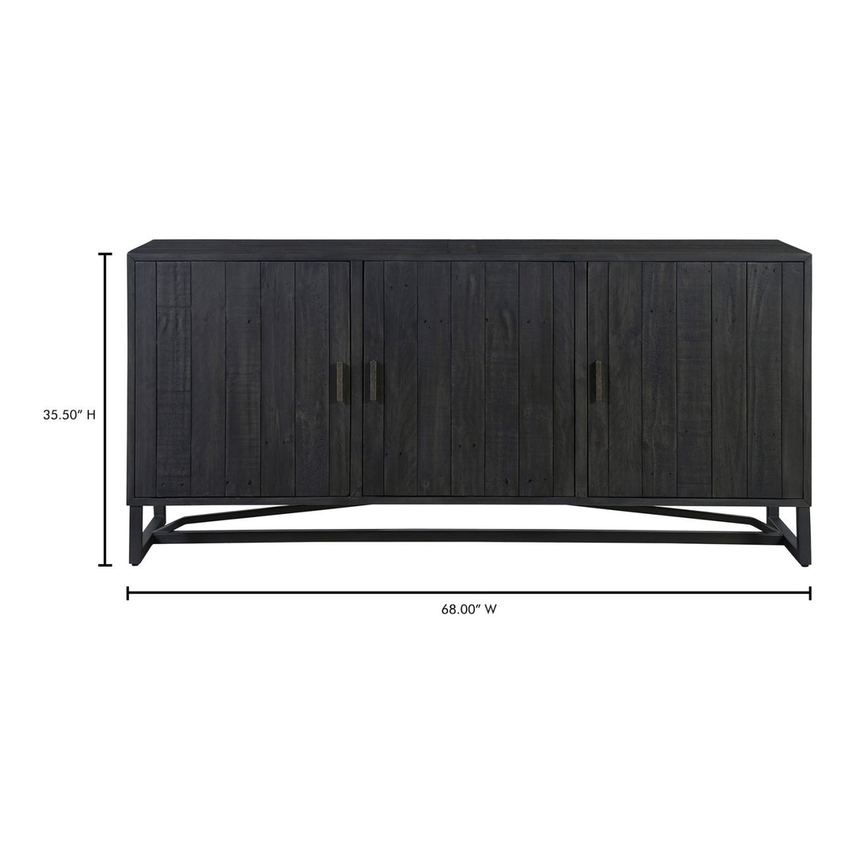 Modern European furniture - Slatted Pine 3-Door Sideboard - www.oroa.com | Oroa.com