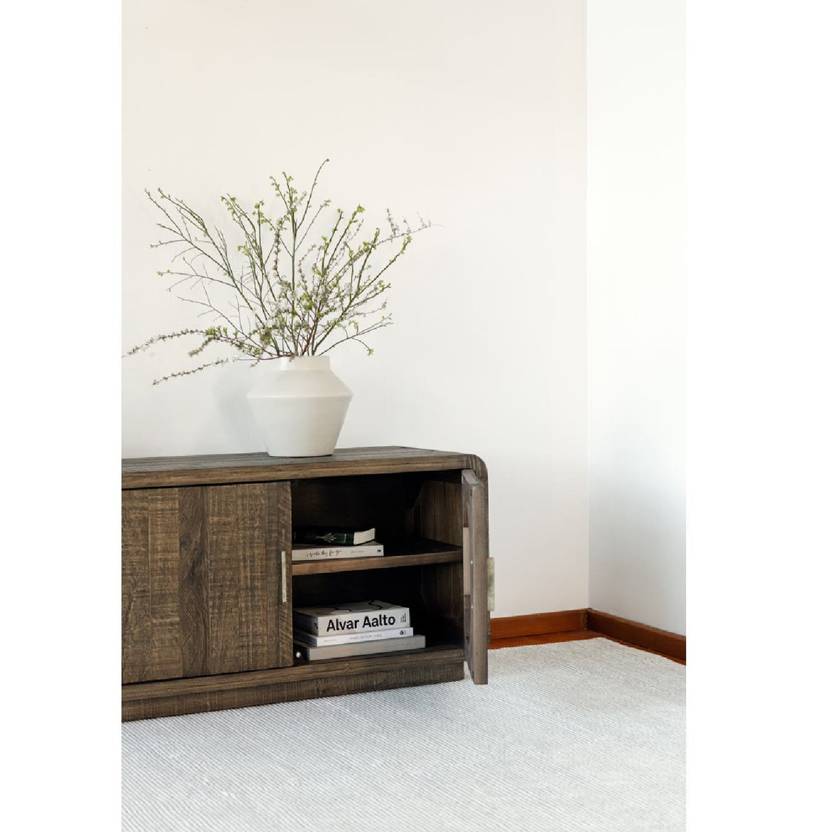 Modern European furniture - Rustic Pine 4-Door Media Cabinet - www.oroa.com | Oroa.com
