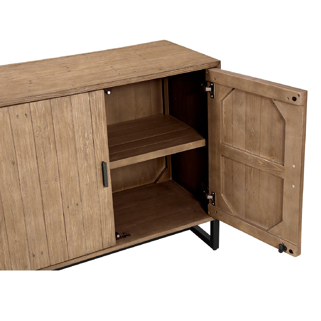 Modern European furniture - Slatted Pine 2-Door Cabinet - www.oroa.com | Oroa.com