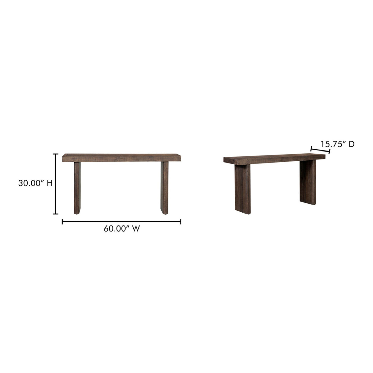 Modern European furniture - Rustic Pine Console Table - www.oroa.com | Oroa.com