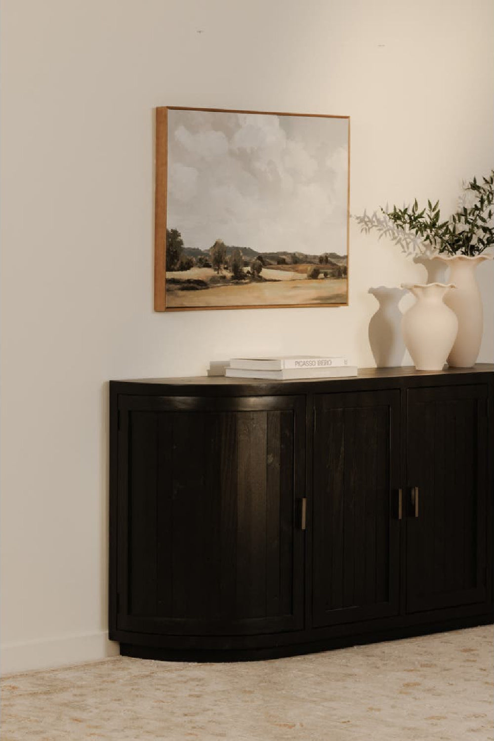 Pine Wood 4-Door Sideboard | Novi Living Nicola | Oroa.com