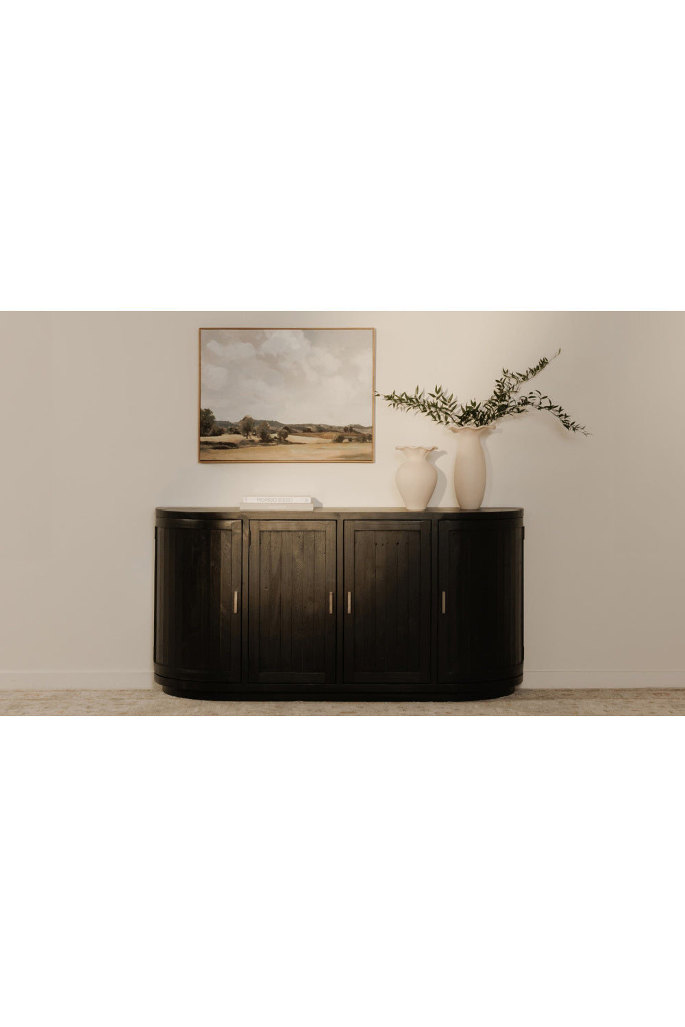 Pine Wood 4-Door Sideboard | Novi Living Nicola | Oroa.com