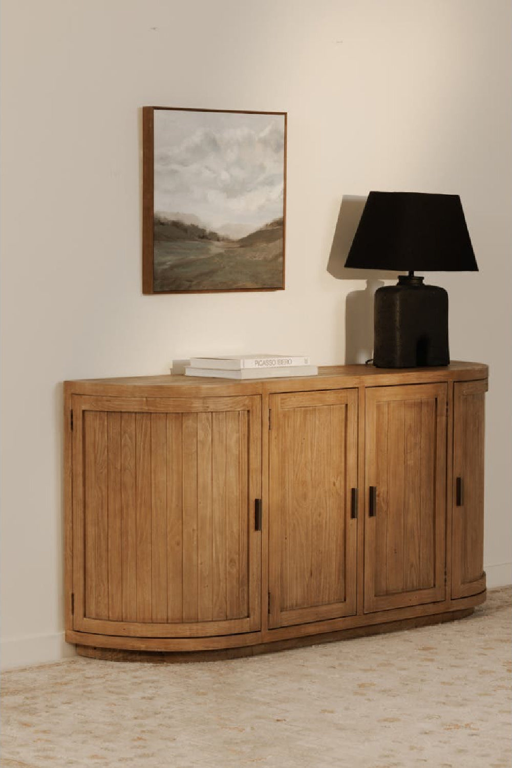 Pine Wood 4-Door Sideboard | Novi Living Nicola | Oroa.com