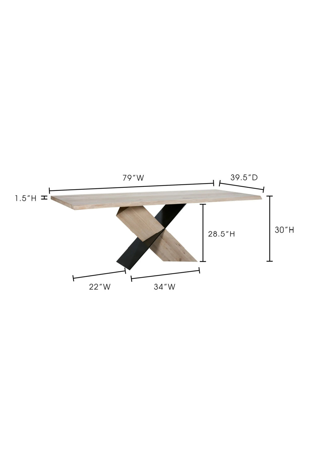 Modern European furniture - White Waxed Oak Dining Table - www.oroa.com | Oroa.com