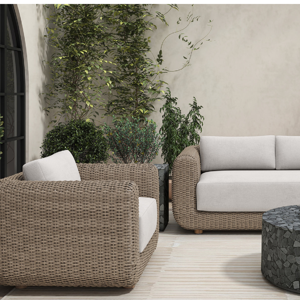 Modern European furniture - Wicker-Look Indoor/Outdoor Accent Chair - www.oroa.com