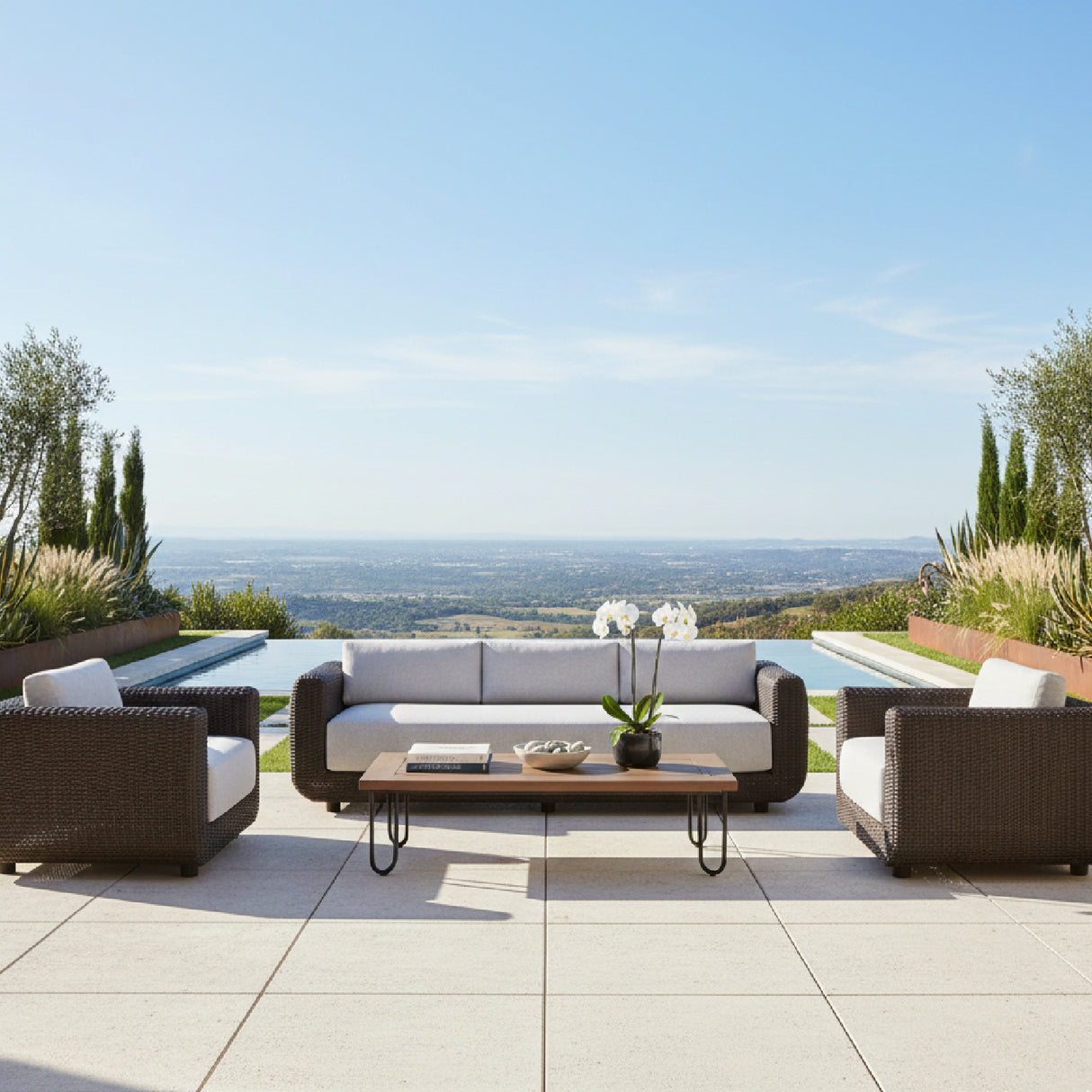 Modern European furniture - Wicker Framed Indoor/Outdoor Sofa - www.oroa.com | Oroa.com