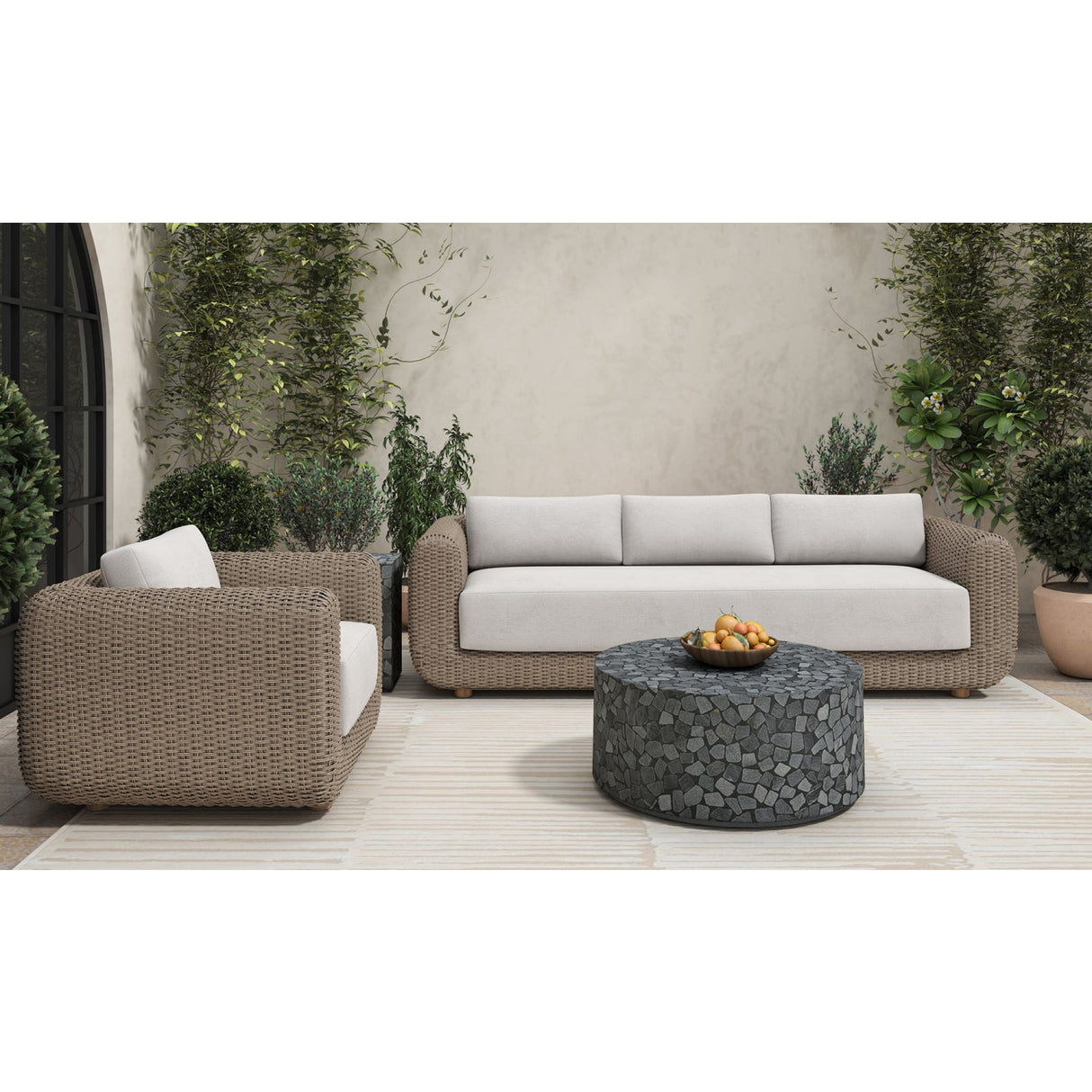 Modern European furniture - Wicker Framed Indoor/Outdoor Sofa - www.oroa.com | Oroa.com