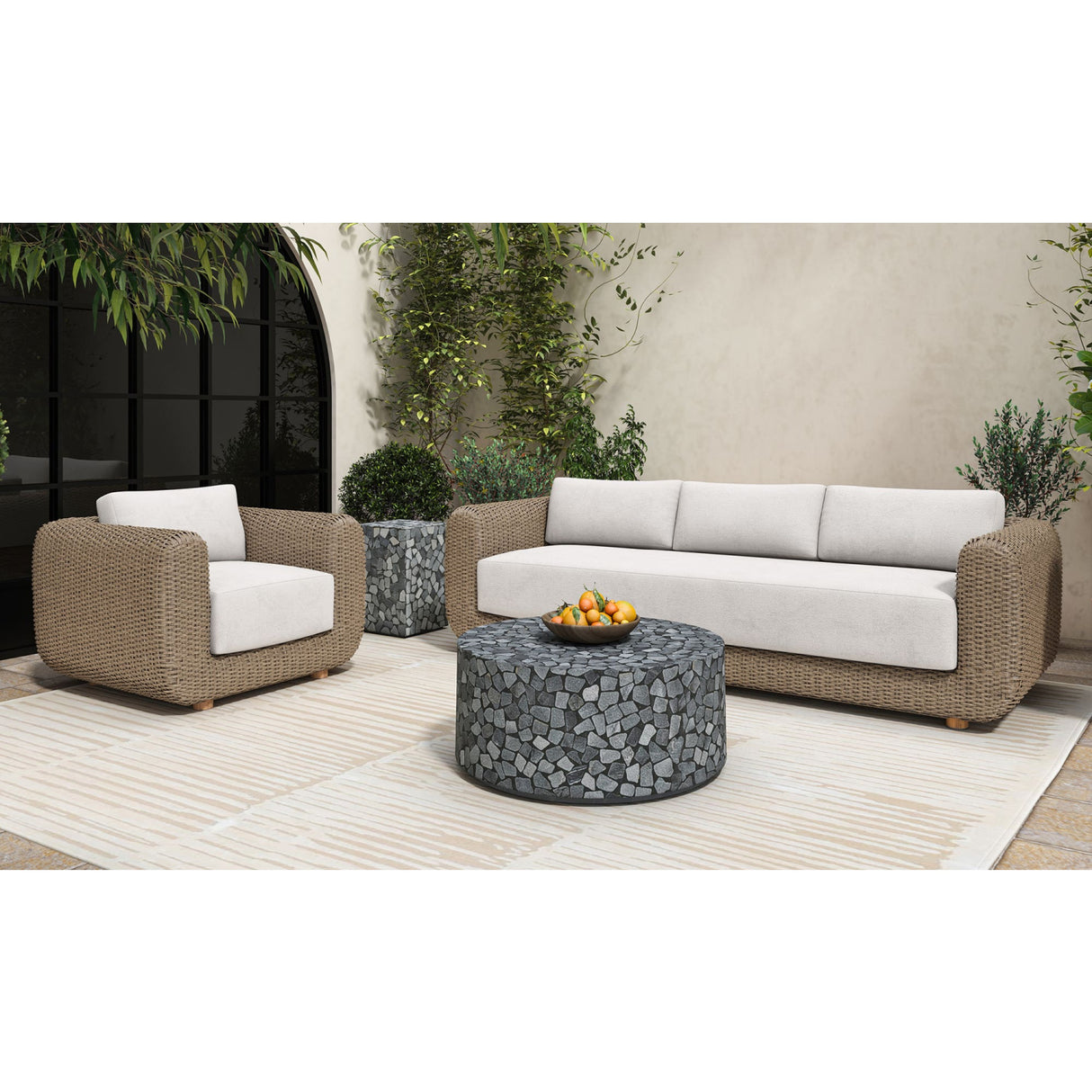 Modern European furniture - Wicker Framed Indoor/Outdoor Sofa - www.oroa.com | Oroa.com