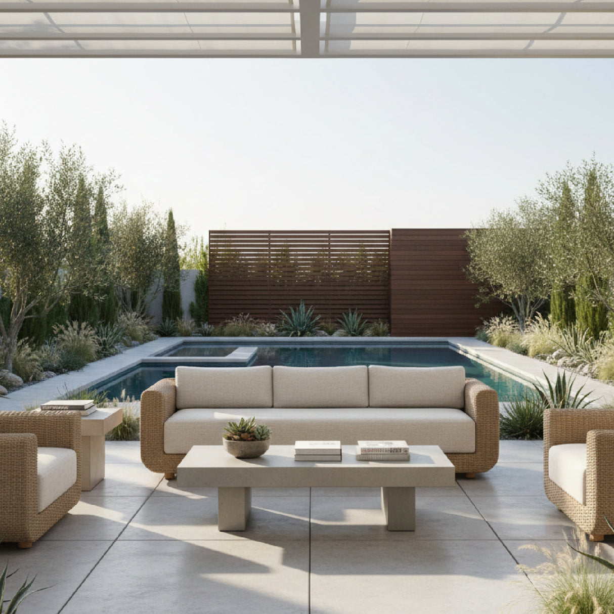 Modern European furniture - Wicker Framed Indoor/Outdoor Sofa - www.oroa.com | Oroa.com