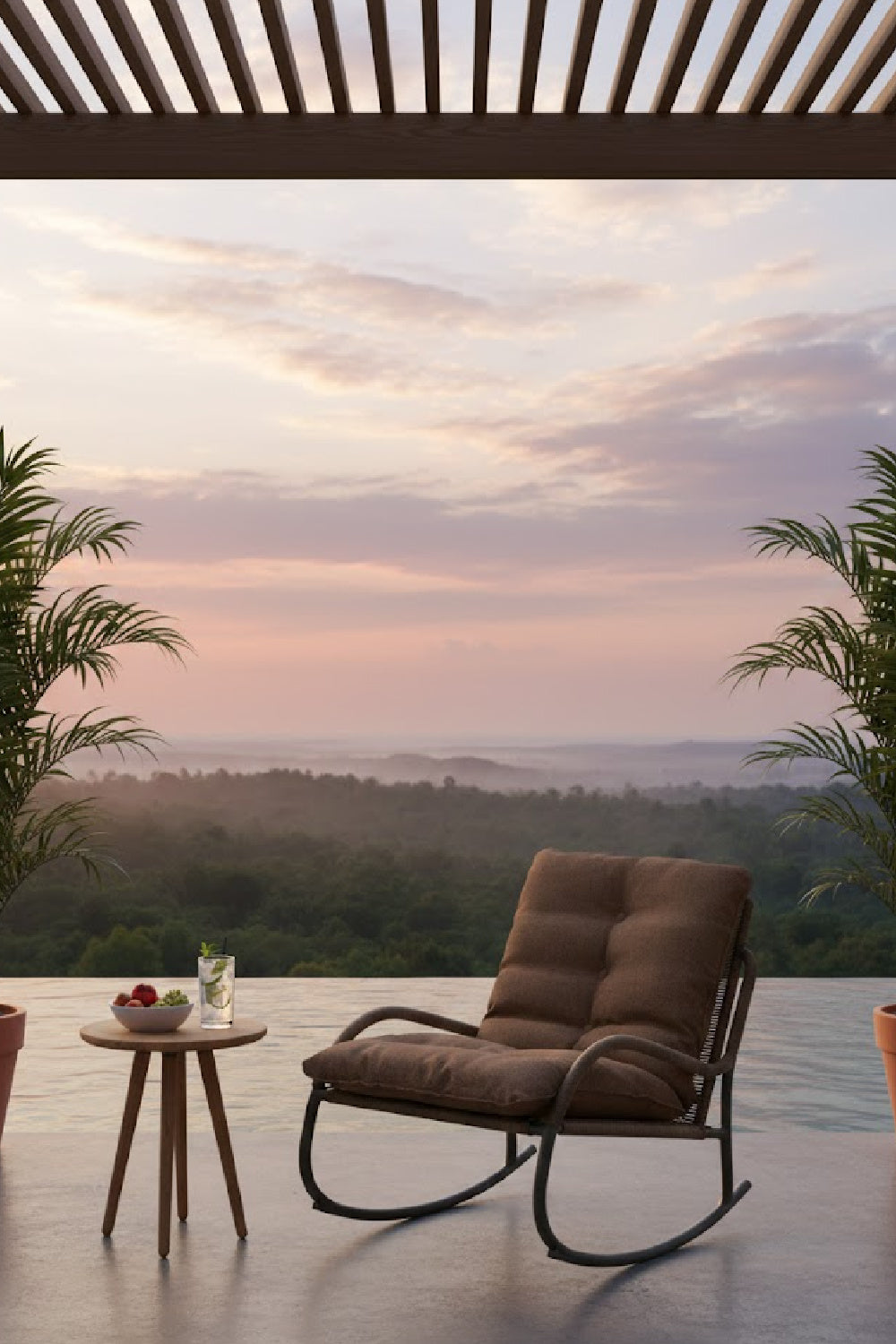 Modern European furniture - Minimalist Outdoor Wicker Rocking Chair - www.oroa.com | Oroa.com