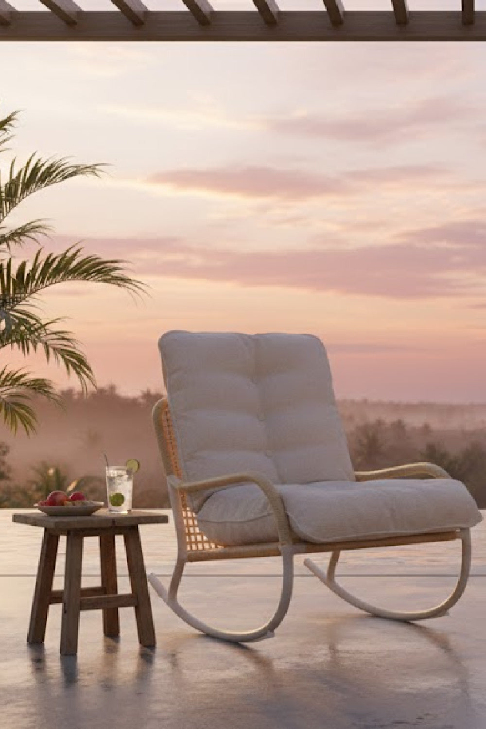Modern European furniture - Minimalist Outdoor Wicker Rocking Chair - www.oroa.com | Oroa.com