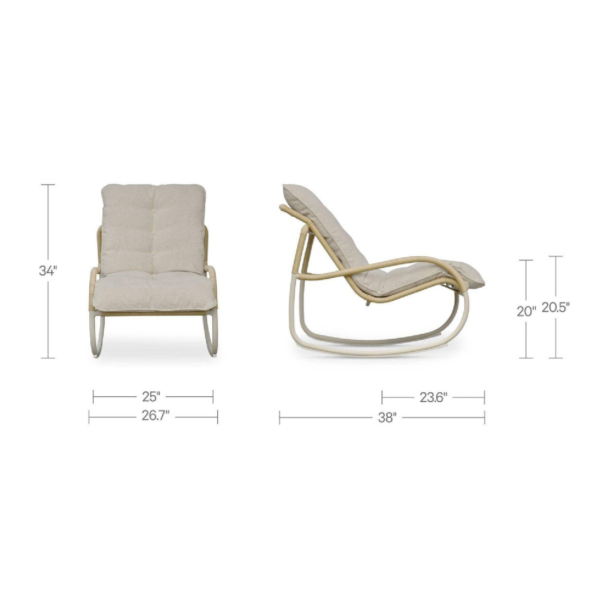 Modern European furniture - Minimalist Outdoor Wicker Rocking Chair - www.oroa.com | Oroa.com