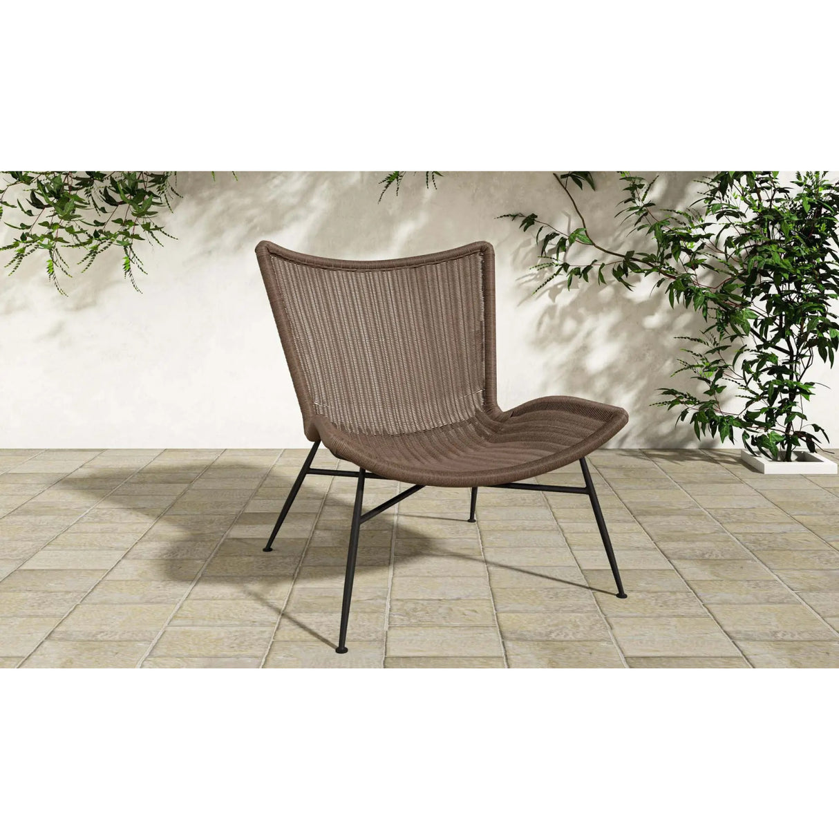 Modern European furniture - Brown Wicker Outdoor Accent Chair - www.oroa.com | Oroa.com