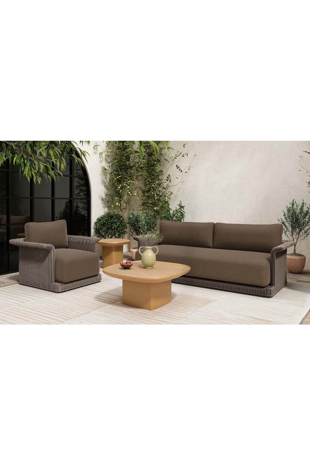 Modern European furniture - Curved Arm Wicker Outdoor Chair - www.oroa.com | Oroa.com