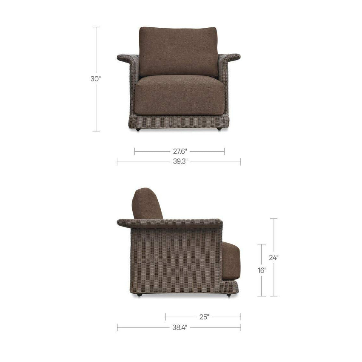 Modern European furniture - Curved Arm Wicker Outdoor Chair - www.oroa.com | Oroa.com