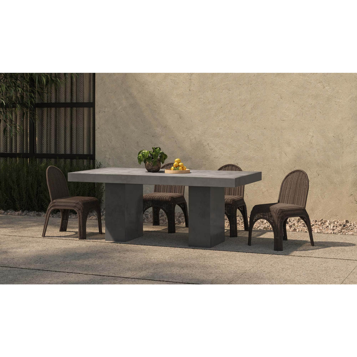 Modern European furniture - Classic Wicker Outdoor Dining Chairs (2) - www.oroa.com | Oroa.com