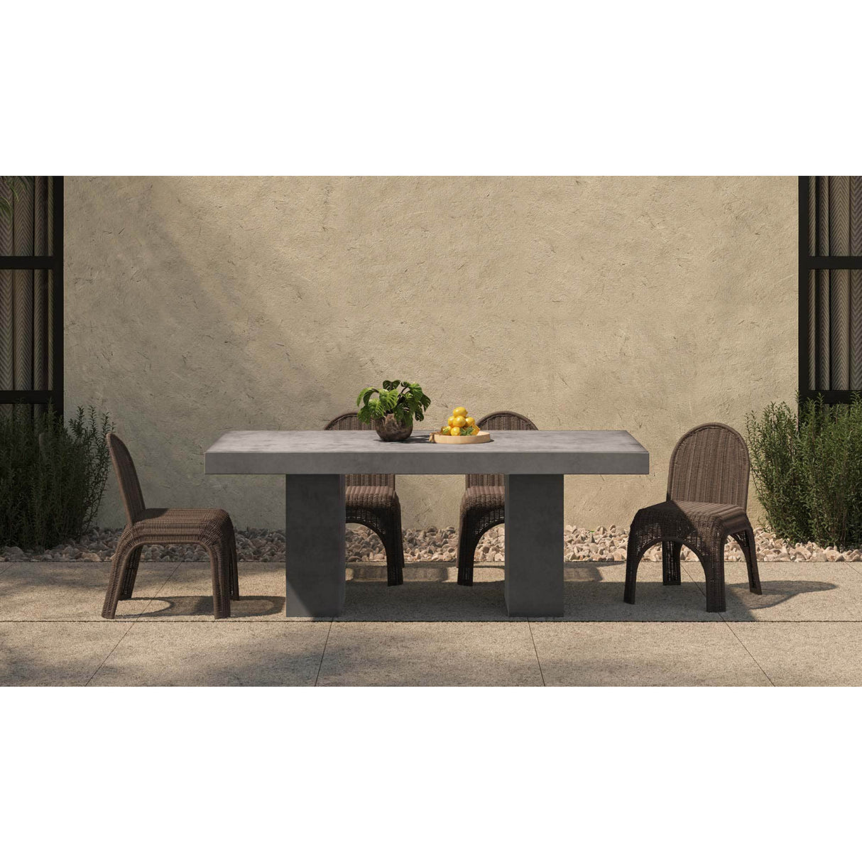Modern European furniture - Classic Wicker Outdoor Dining Chairs (2) - www.oroa.com | Oroa.com