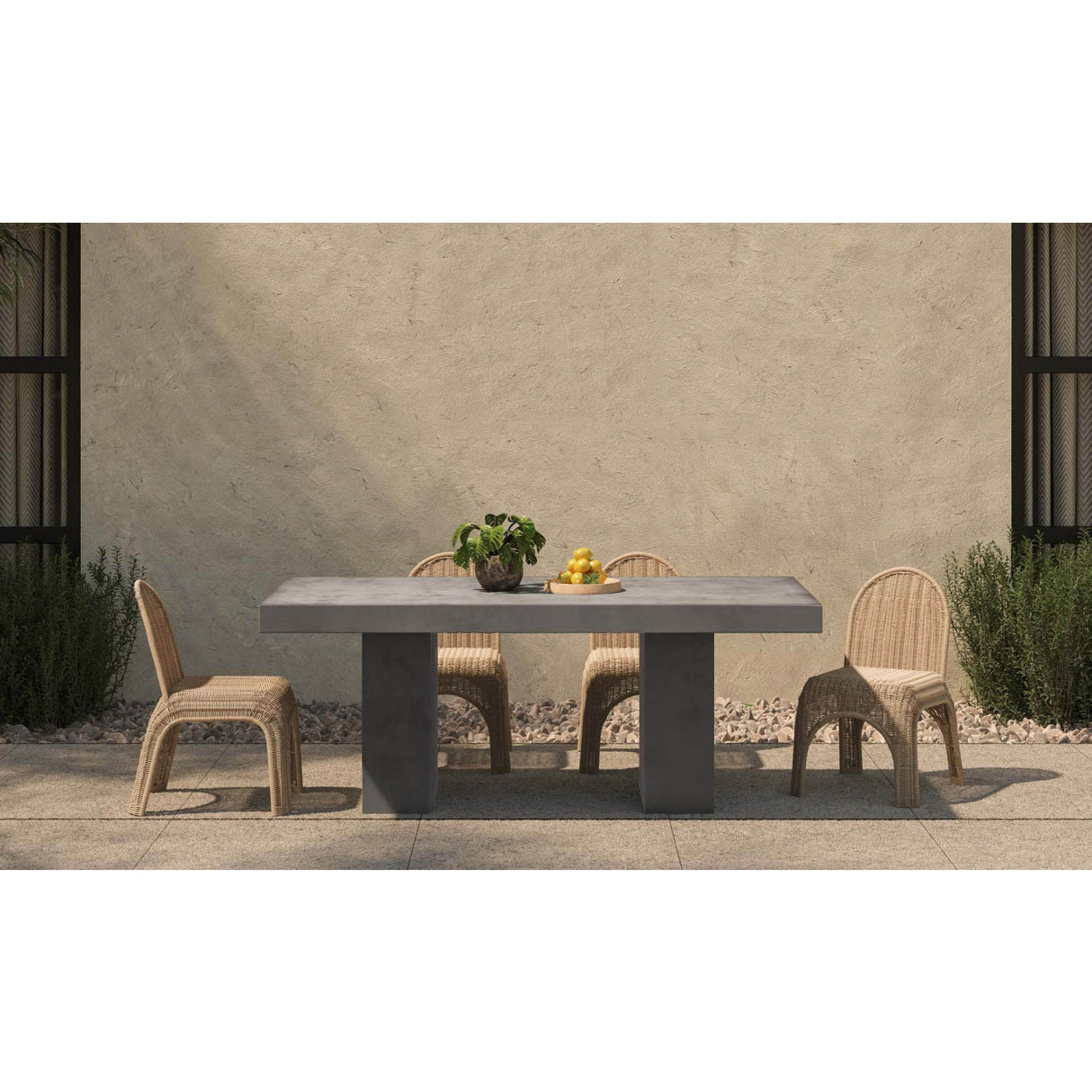 Modern European furniture - Classic Wicker Outdoor Dining Chairs (2) - www.oroa.com | Oroa.com
