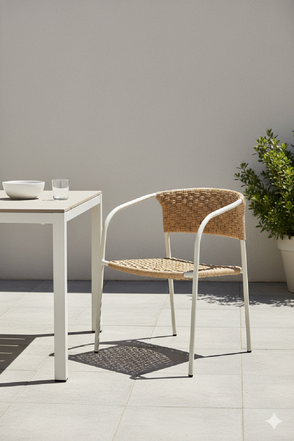 Modern European furniture - Basketweave Outdoor Dining Chairs (2) - www.oroa.com | Oroa.com