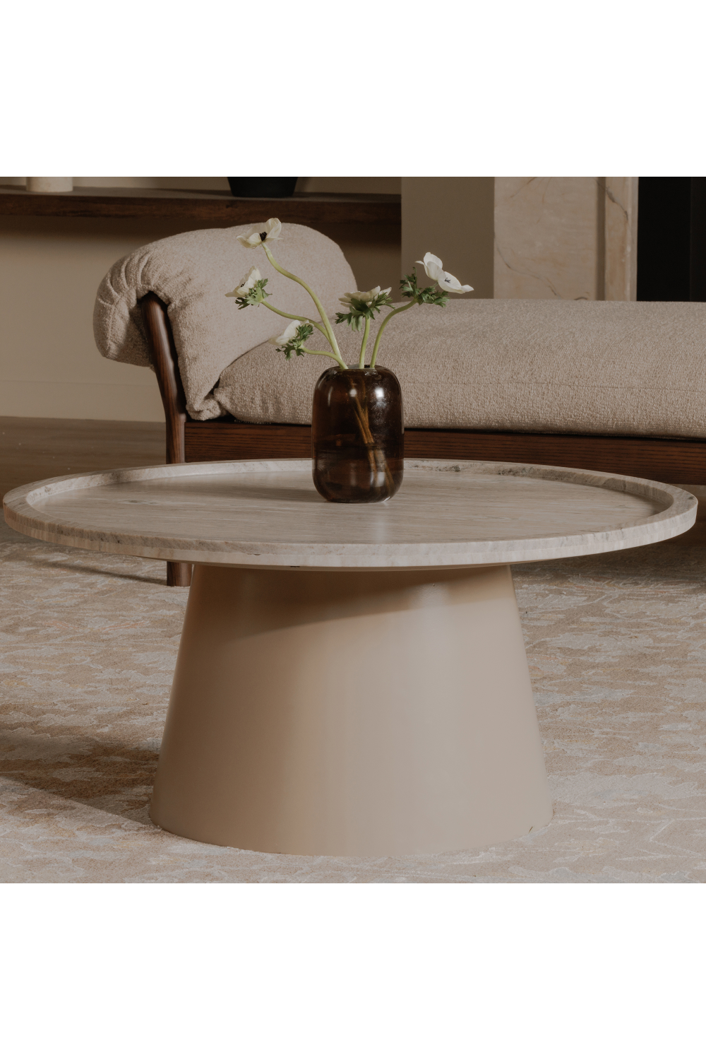 Modern European furniture - Round Marble Tray Coffee Table - www.oroa.com | Oroa.com