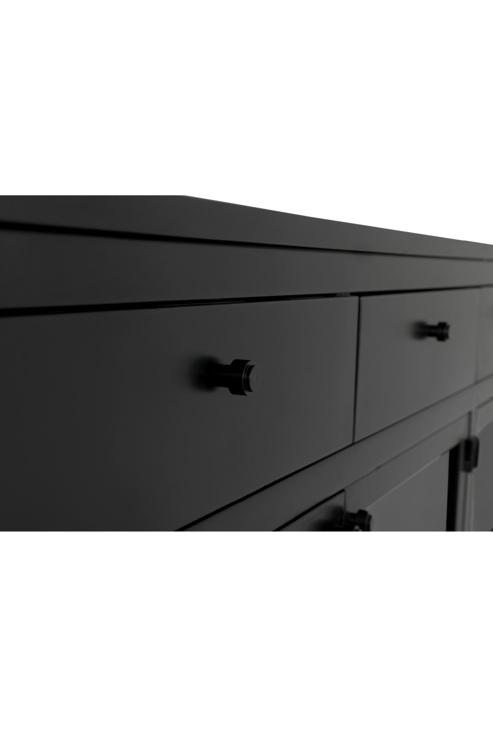 Modern European furniture - Black Metal 4-Door Sideboard - www.oroa.com | Oroa.com