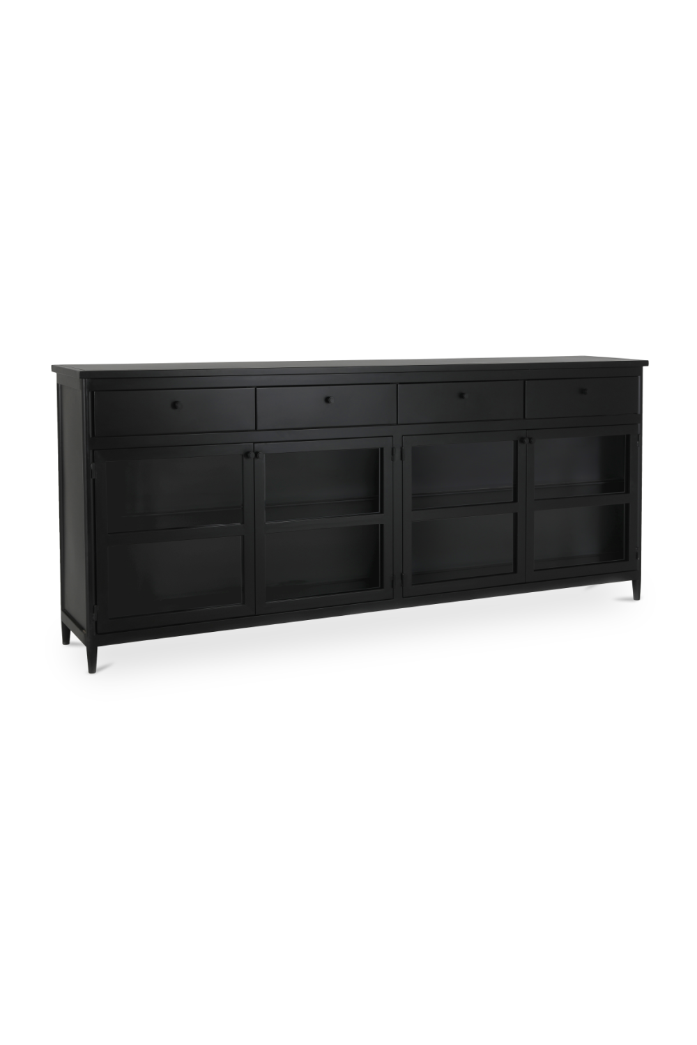 Modern European furniture - Black Metal 4-Door Sideboard - www.oroa.com | Oroa.com