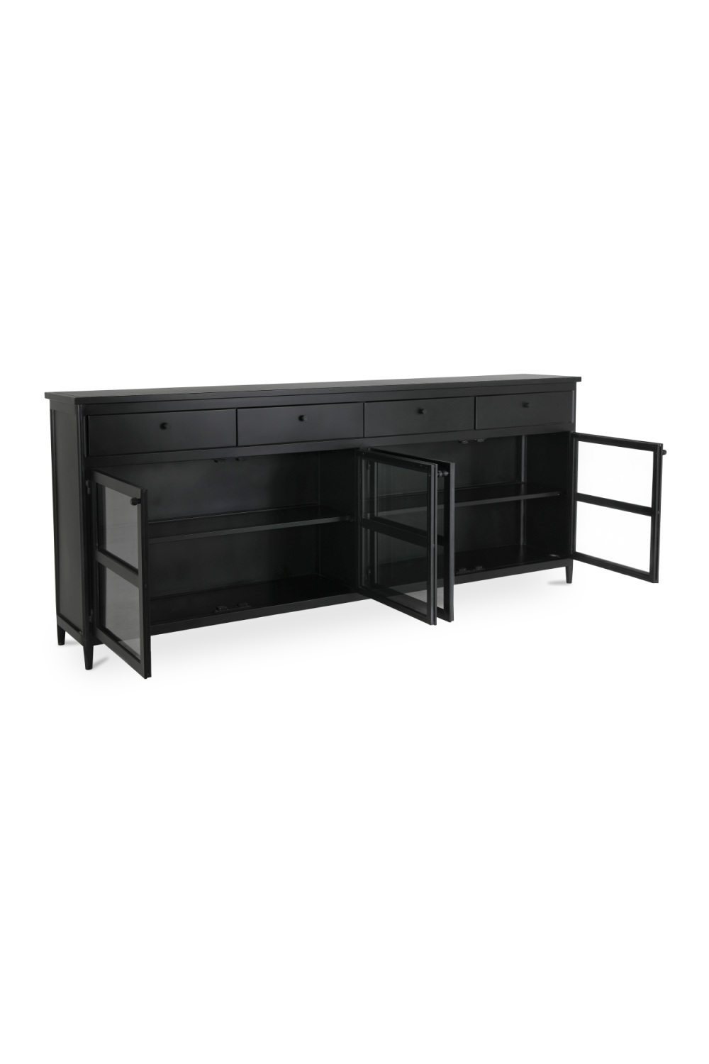 Modern European furniture - Black Metal 4-Door Sideboard - www.oroa.com | Oroa.com