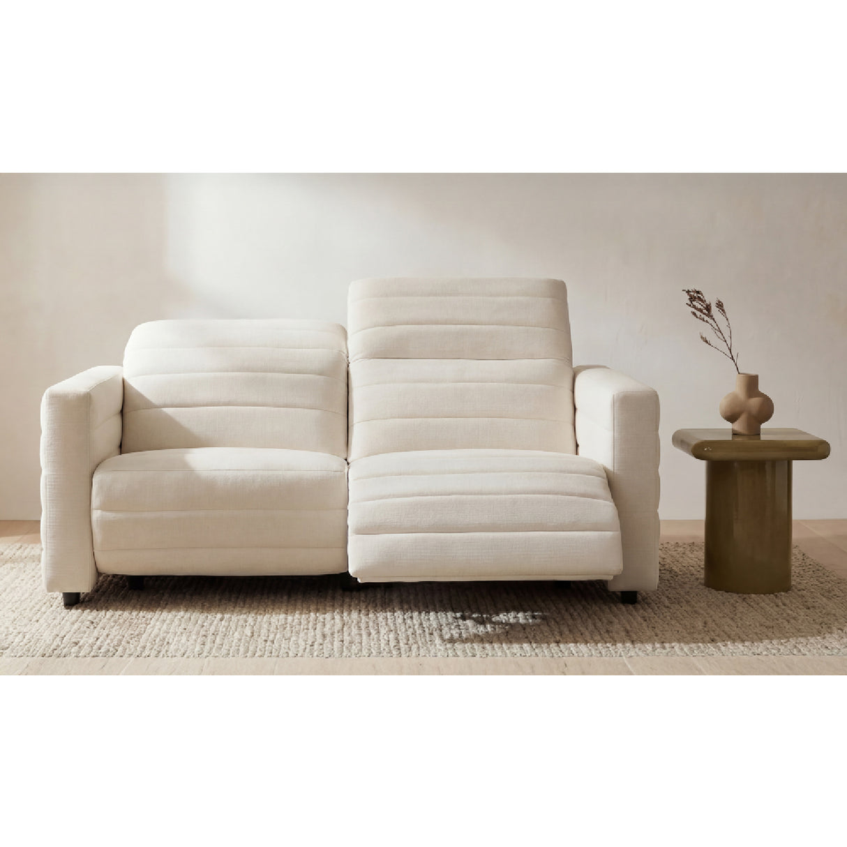 Modern European furniture - Channeled Power Recliner Sofa - www.oroa.com | Oroa.com