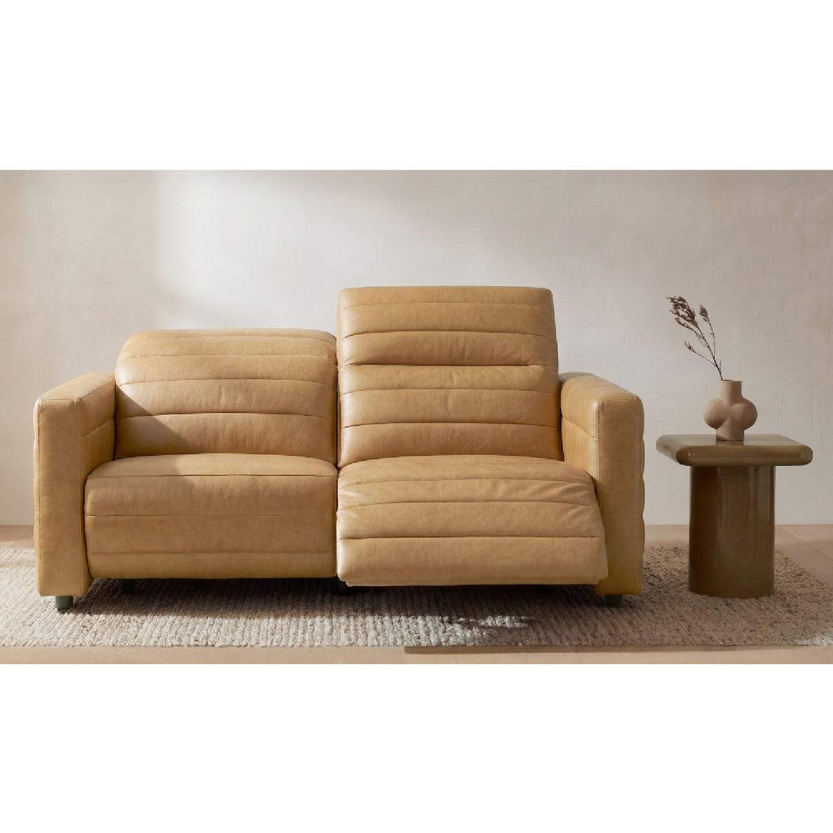 Modern European furniture - Channeled Power Recliner Sofa - www.oroa.com | Oroa.com