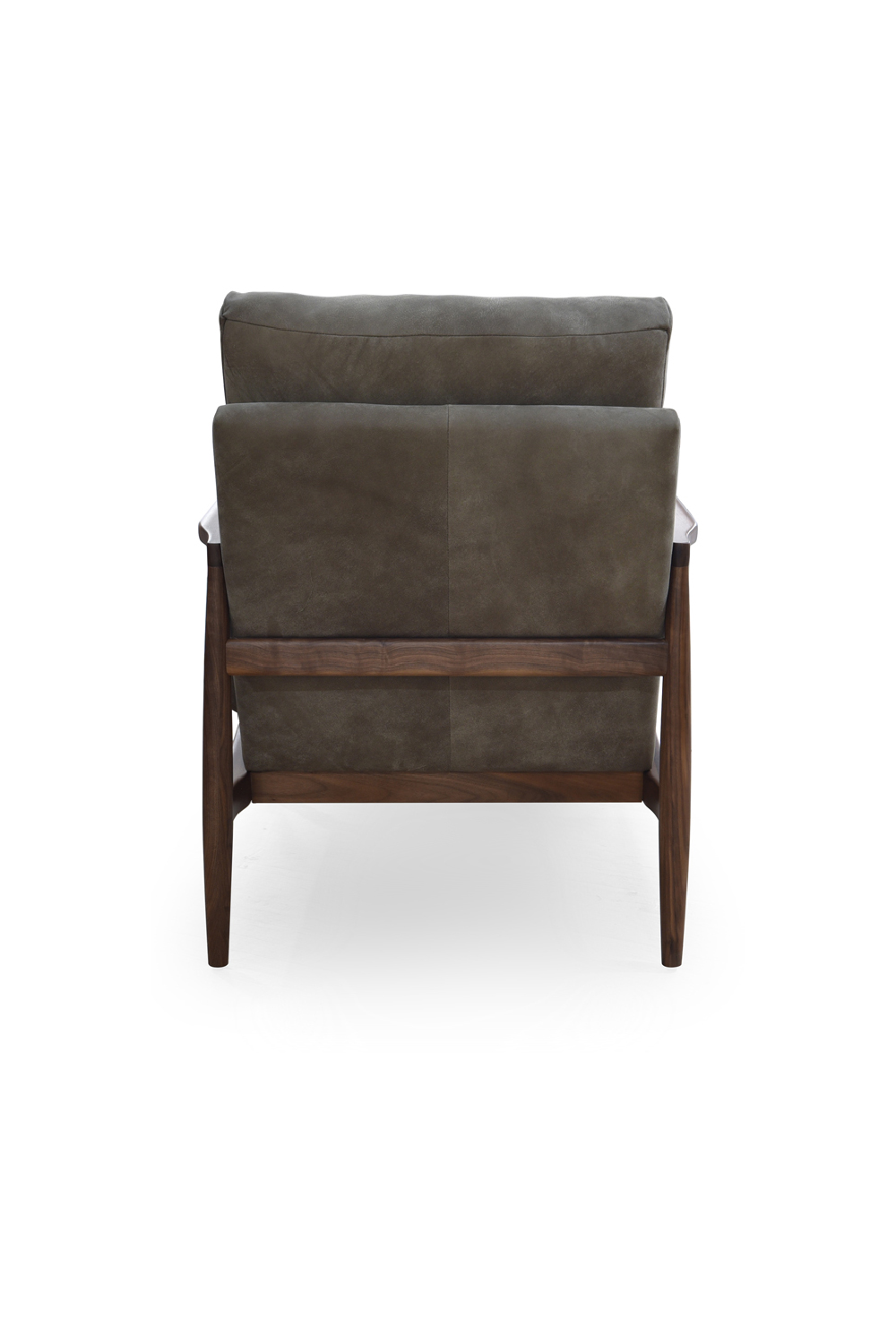 Modern European furniture - Walnut Framed Leather Accent Chair - www.oroa.com | Oroa.com
