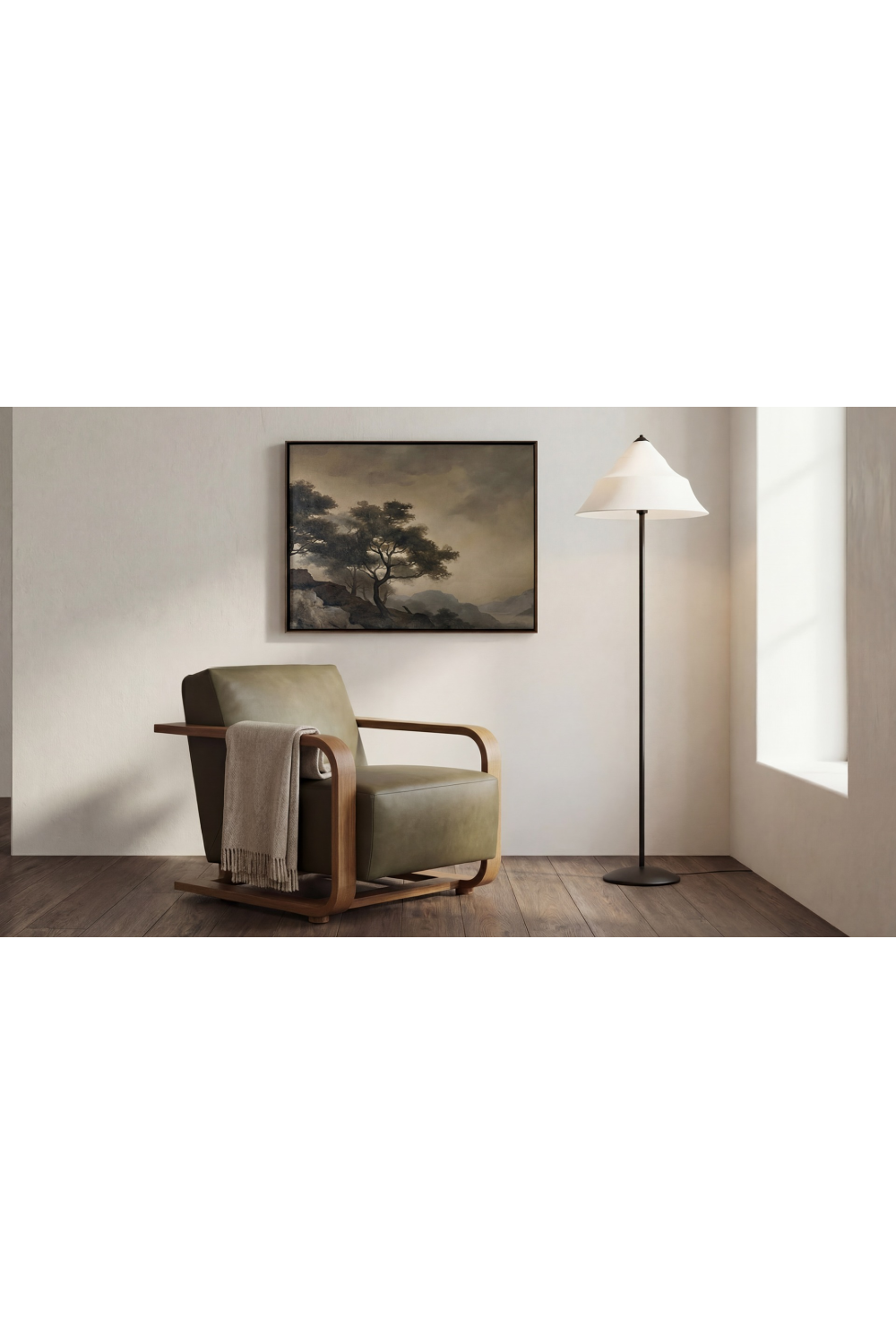 Oak Framed Lounge Chair | Novi Living Eckersley