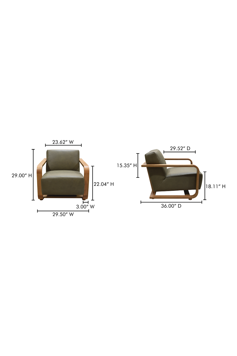 Modern European furniture - Oak Framed Lounge Chair - www.oroa.com | Oroa.com
