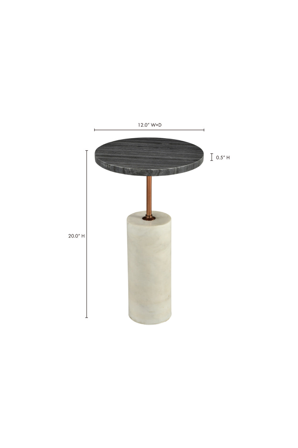 Gray Marble Accent Table | Novi Living Dusk | Oroa.com