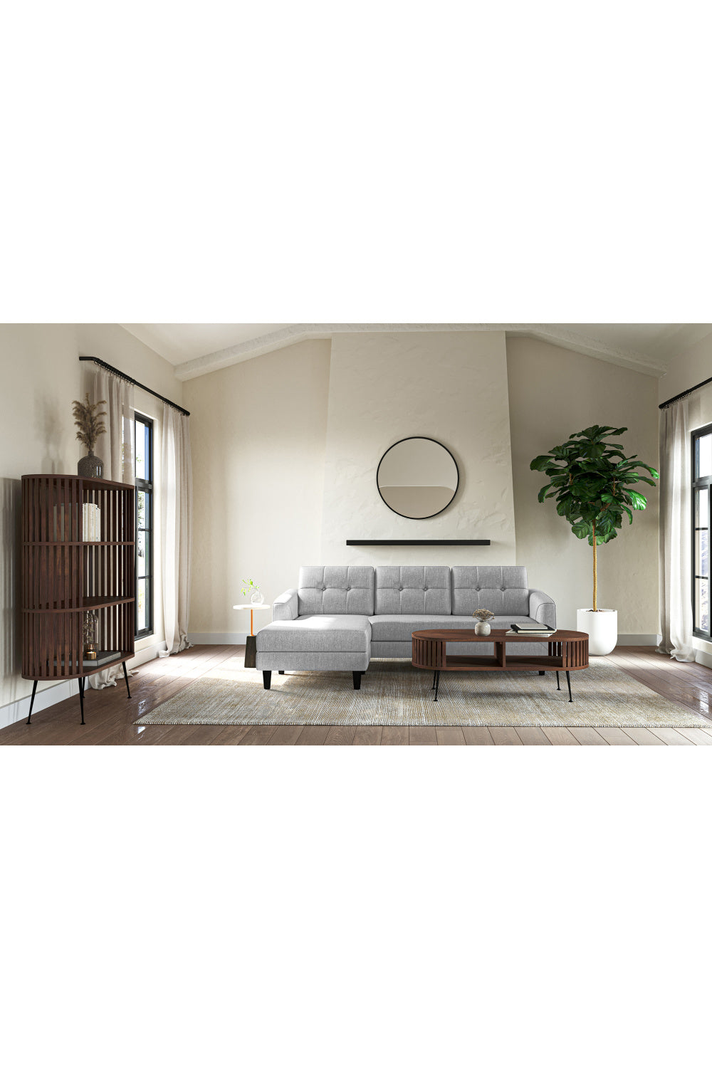 Modern European furniture - White Marble Accent Table - www.oroa.com