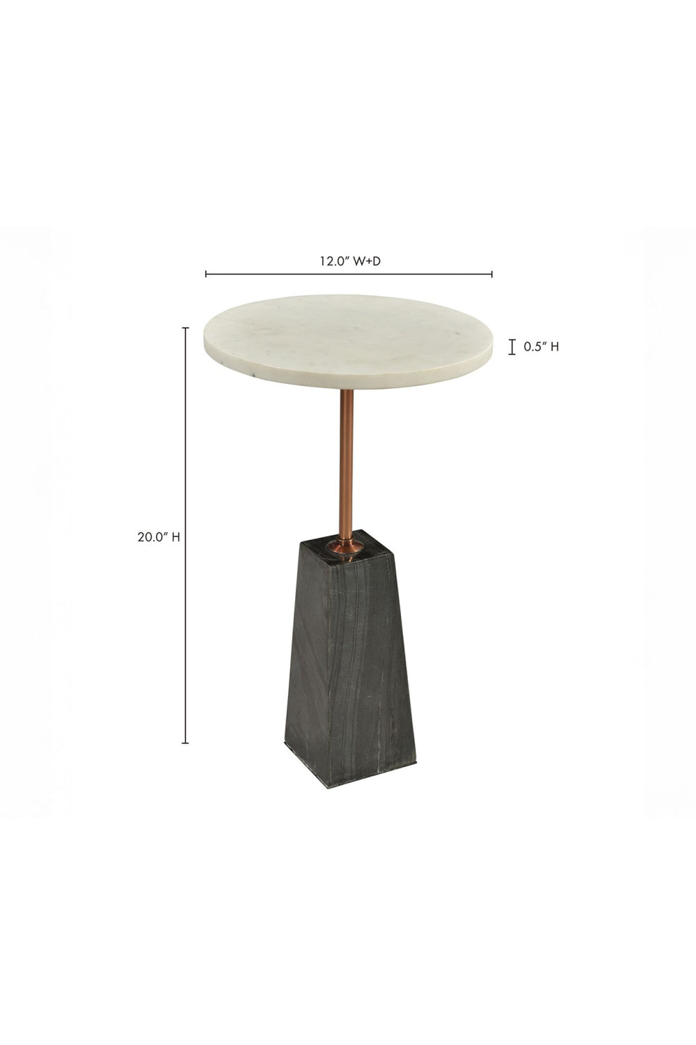 Modern European furniture - White Marble Accent Table - www.oroa.com