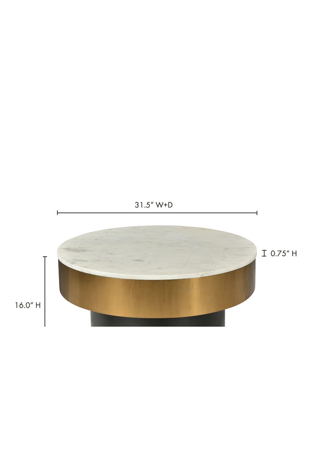 Gold Rimmed Marble Coffee Table | Novi Living Dado | Oroa.com