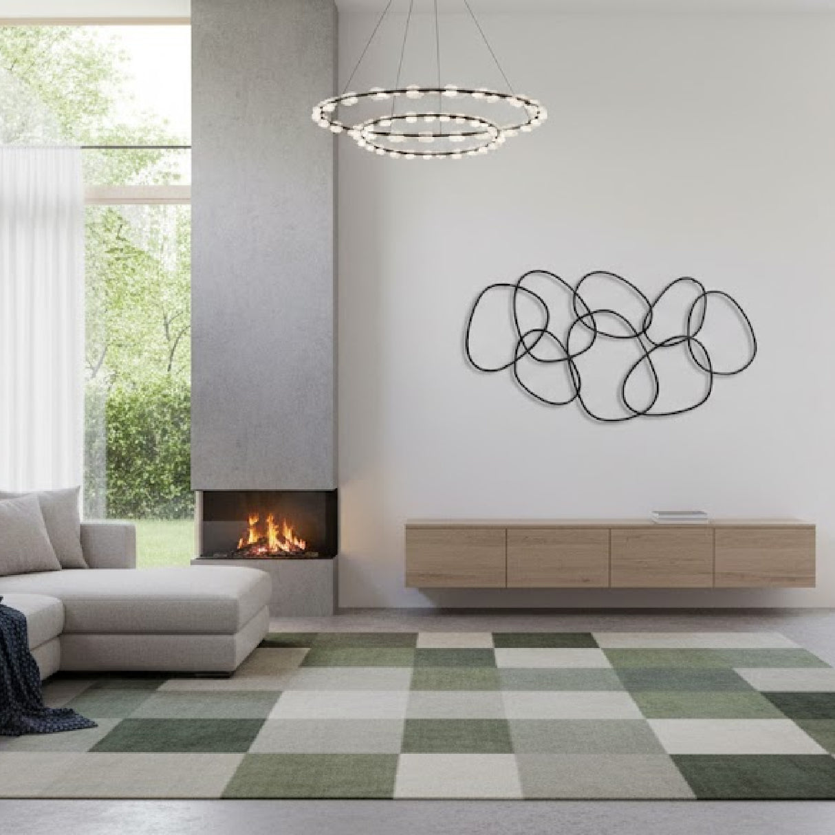 Modern European furniture - Interlocking Bronze Ring Wall Decor - www.oroa.com | Oroa.com