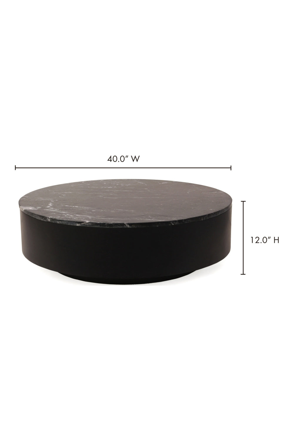Modern European furniture - Black Marble Round Coffee Table - www.oroa.com