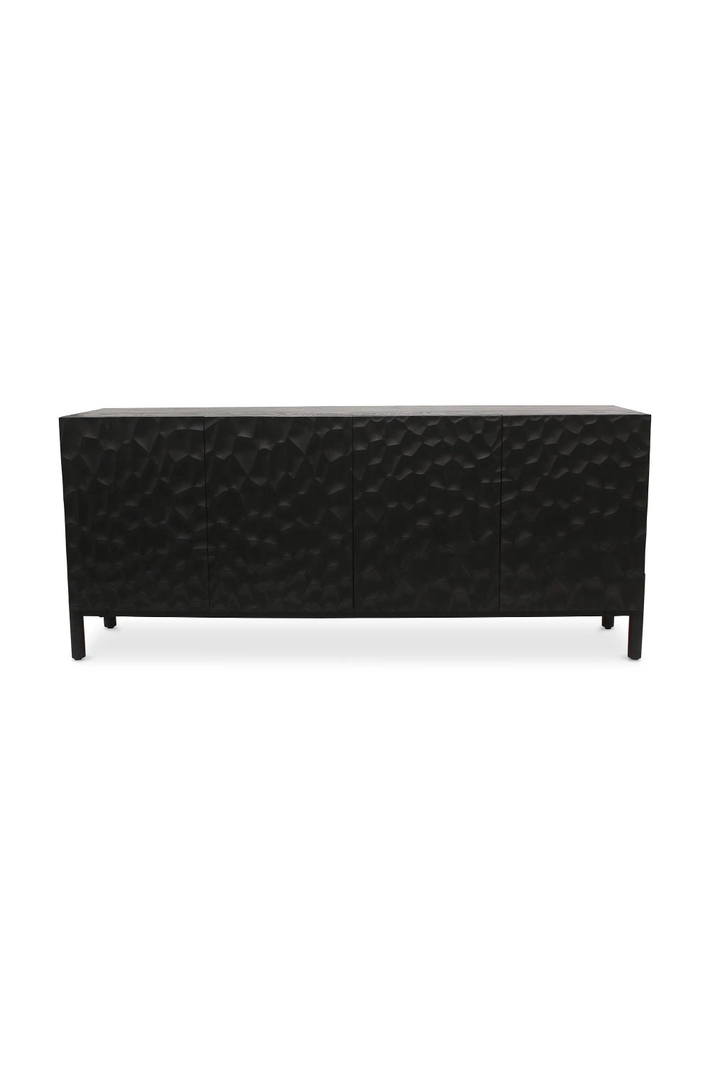 Modern European furniture - Black Oak Chiseled 4-Door Sideboard - www.oroa.com | Oroa.com