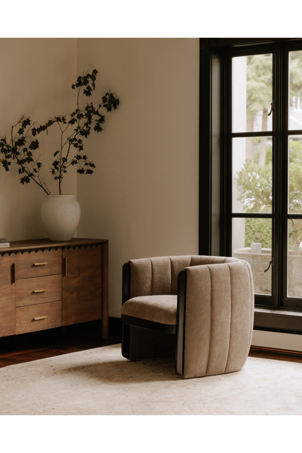 Modern European furniture - Scalloped Edge 3-Drawer Sideboard - www.oroa.com | Oroa.com
