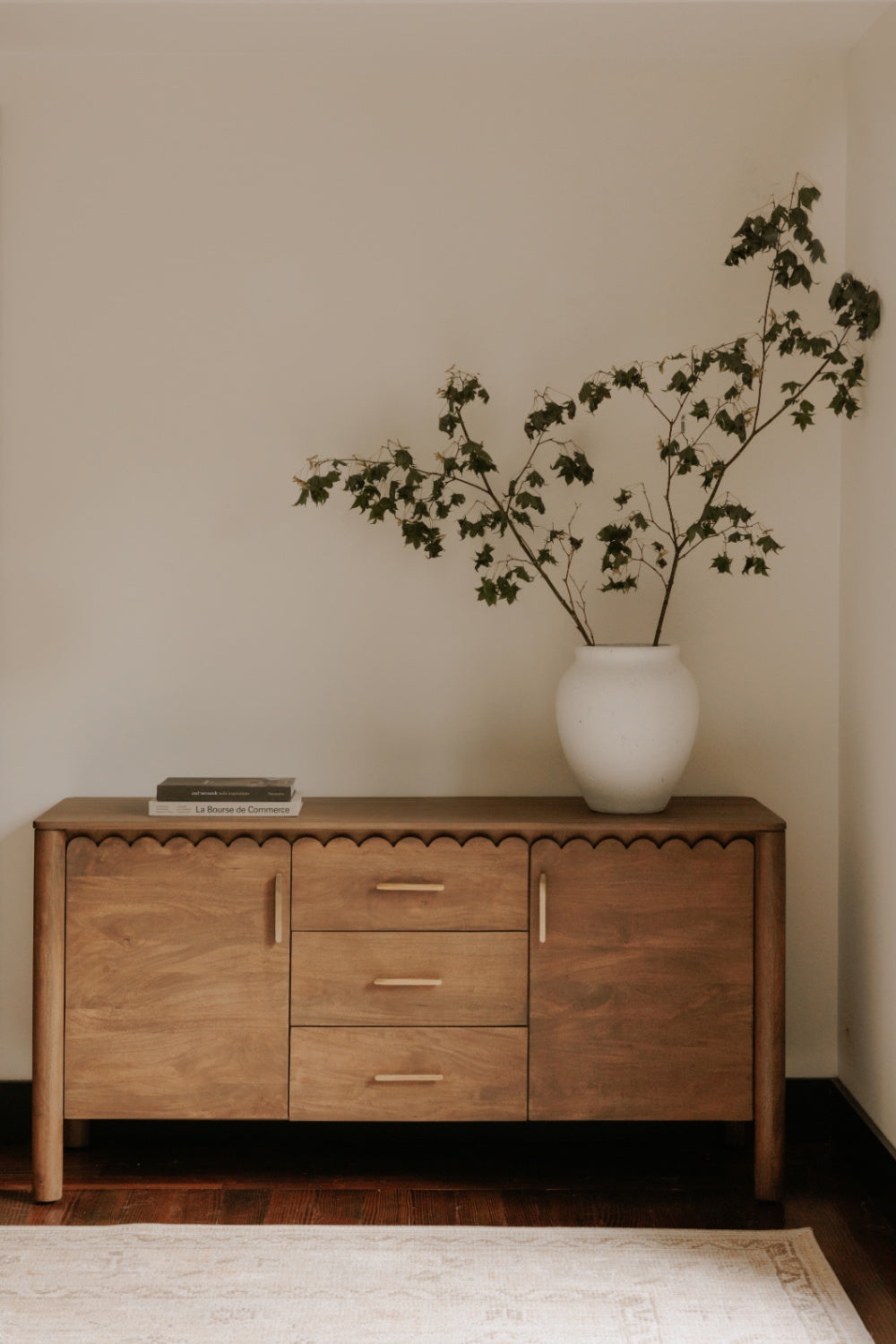 Modern European furniture - Scalloped Edge 3-Drawer Sideboard - www.oroa.com | Oroa.com