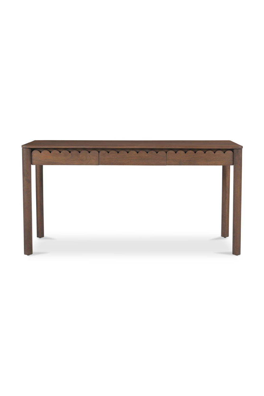 Modern European furniture - Scalloped Edge Wooden 3-Drawer Desk - www.oroa.com | Oroa.com