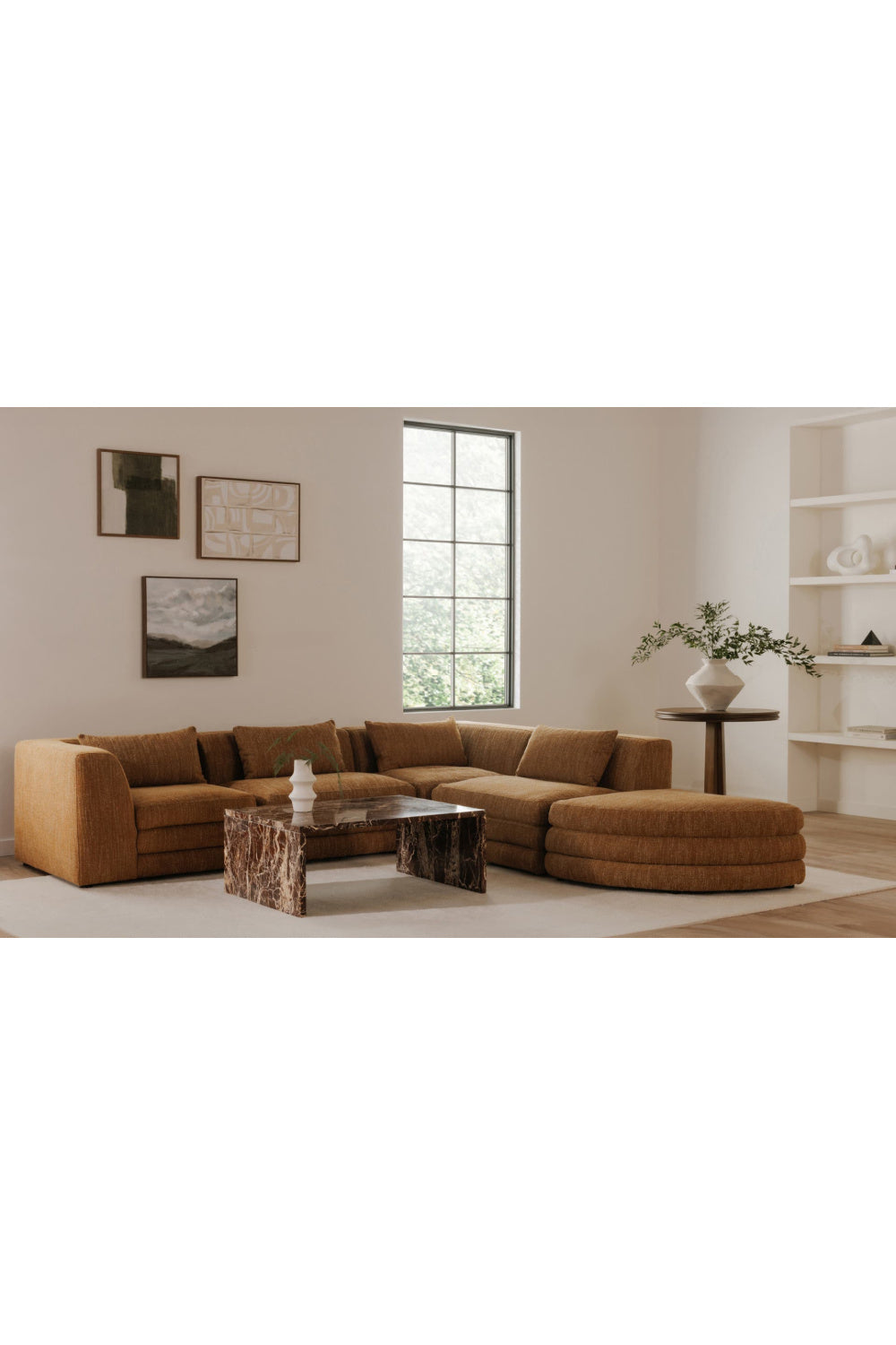 Modern European furniture - minimalist white curved sofa - www.oroa.com | Oroa.com