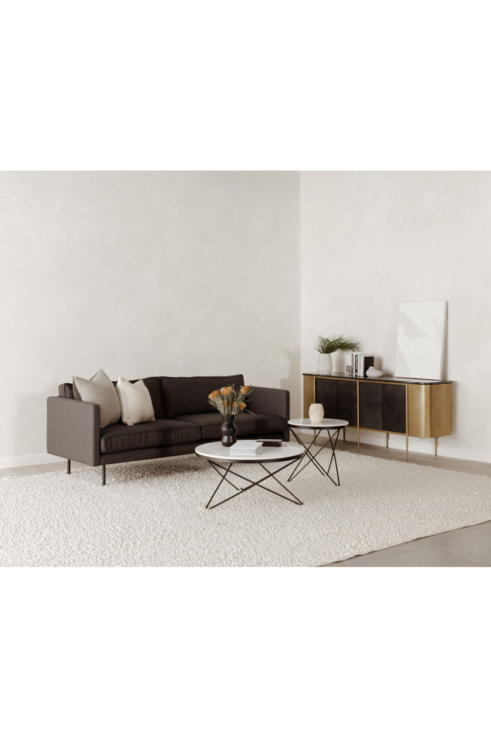 Modern European furniture - Round Marble Side Table - www.oroa.com