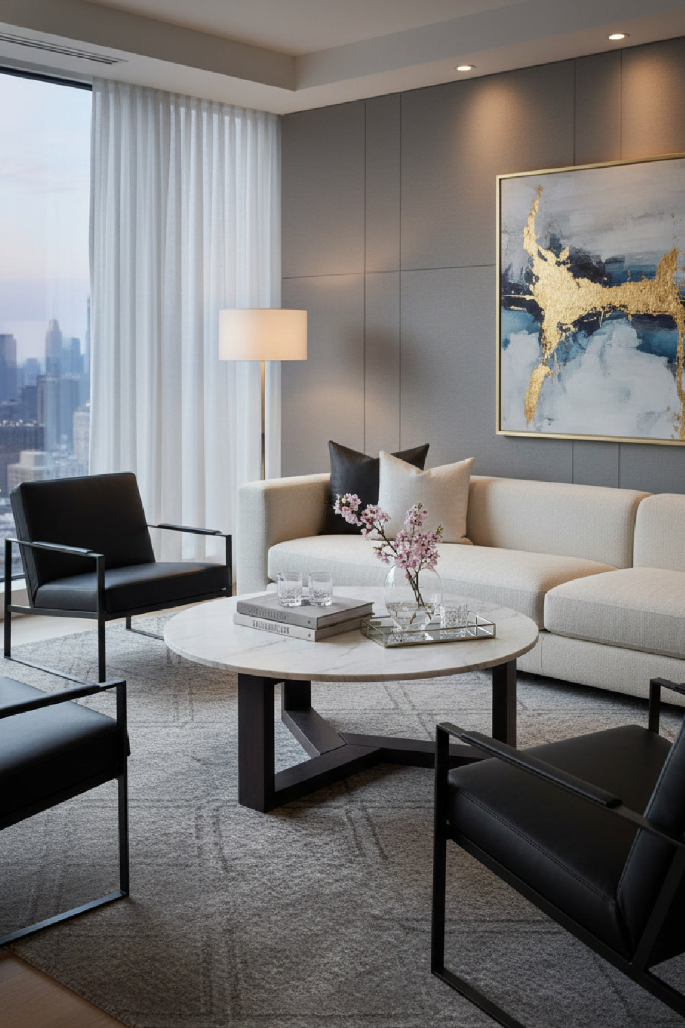 Modern European furniture - Wooden Base Marble Coffee Table - www.oroa.com | Oroa.com