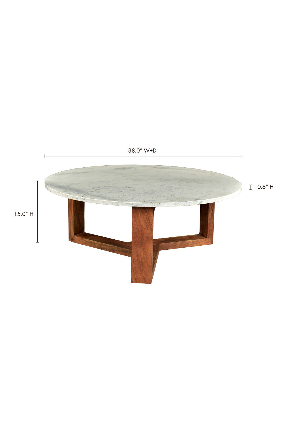 Modern European furniture - Wooden Base Marble Coffee Table - www.oroa.com | Oroa.com